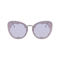 Lunettes de soleil Salvatore Ferragamo en métal violet