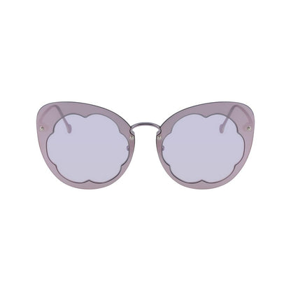 Lunettes de soleil Salvatore Ferragamo en métal violet