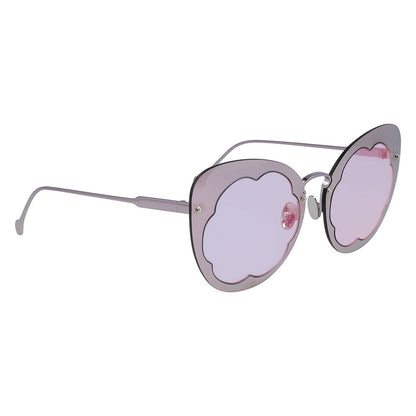 Lunettes de soleil Salvatore Ferragamo en métal violet