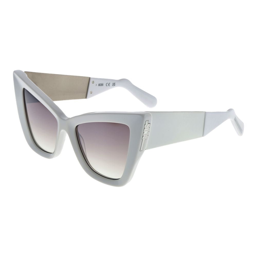 Lunettes de soleil en acétate blanc GCDS