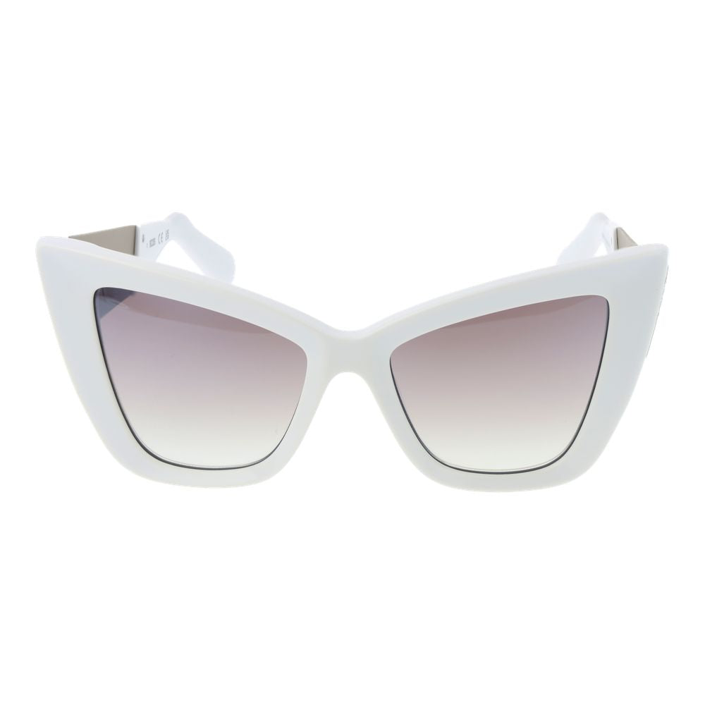 Lunettes de soleil en acétate blanc GCDS