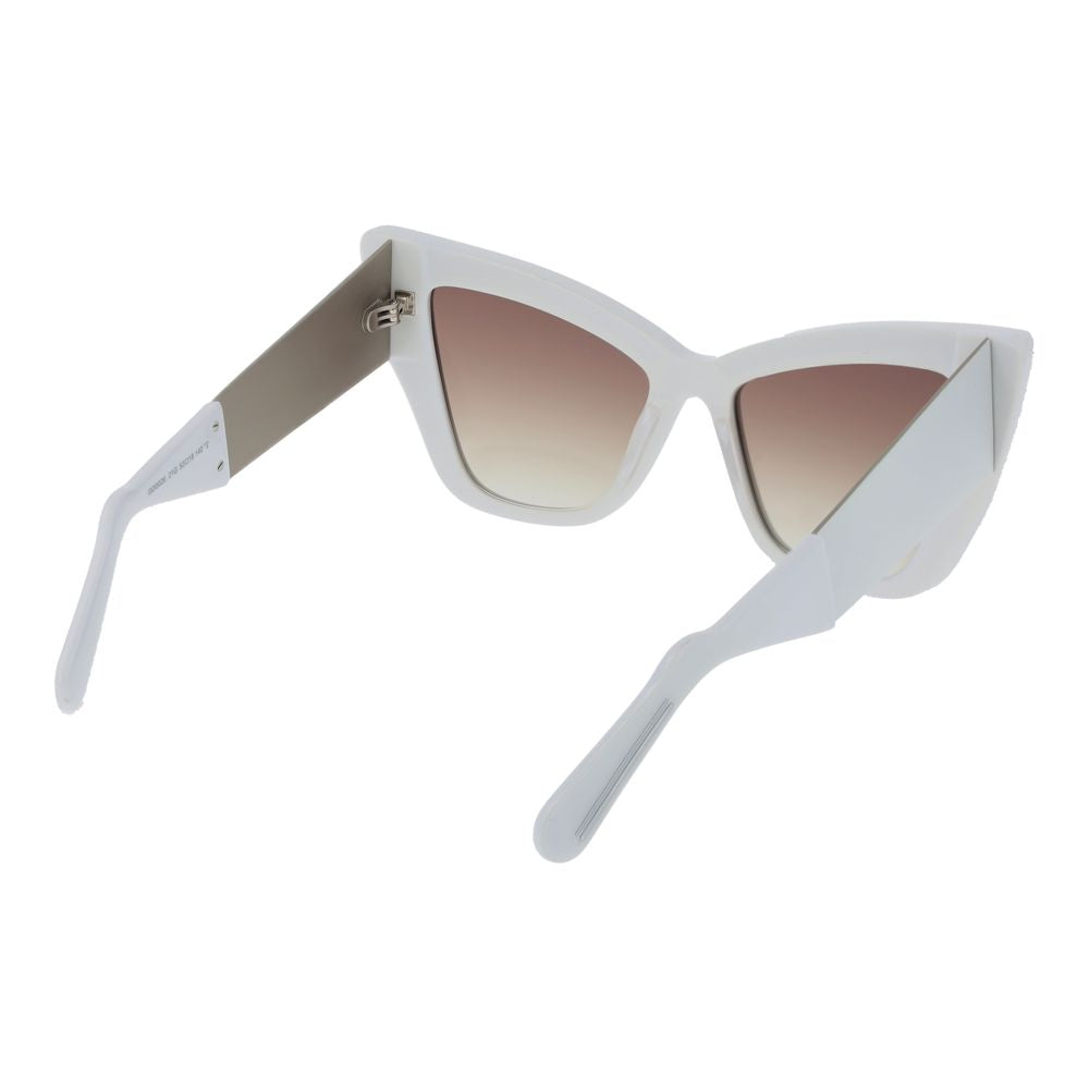 Lunettes de soleil en acétate blanc GCDS