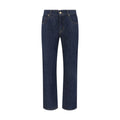 7FOR Blue Cotton Straight-Leg Jeans