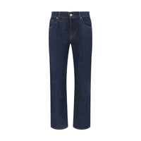 Jeans dritti in cotone blu 7FOR