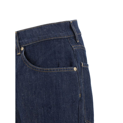Jeans dritti in cotone blu 7FOR