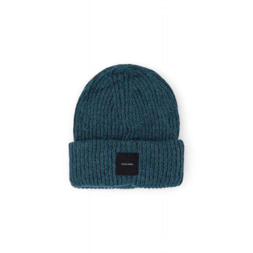 Calvin Klein Berretto in pelle di alpaca verde (cappello da baseball)