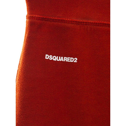 Pantaloni sportivi in ​​cotone rosso Dsquared²
