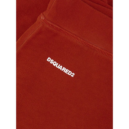 Pantaloni sportivi in ​​cotone rosso Dsquared²