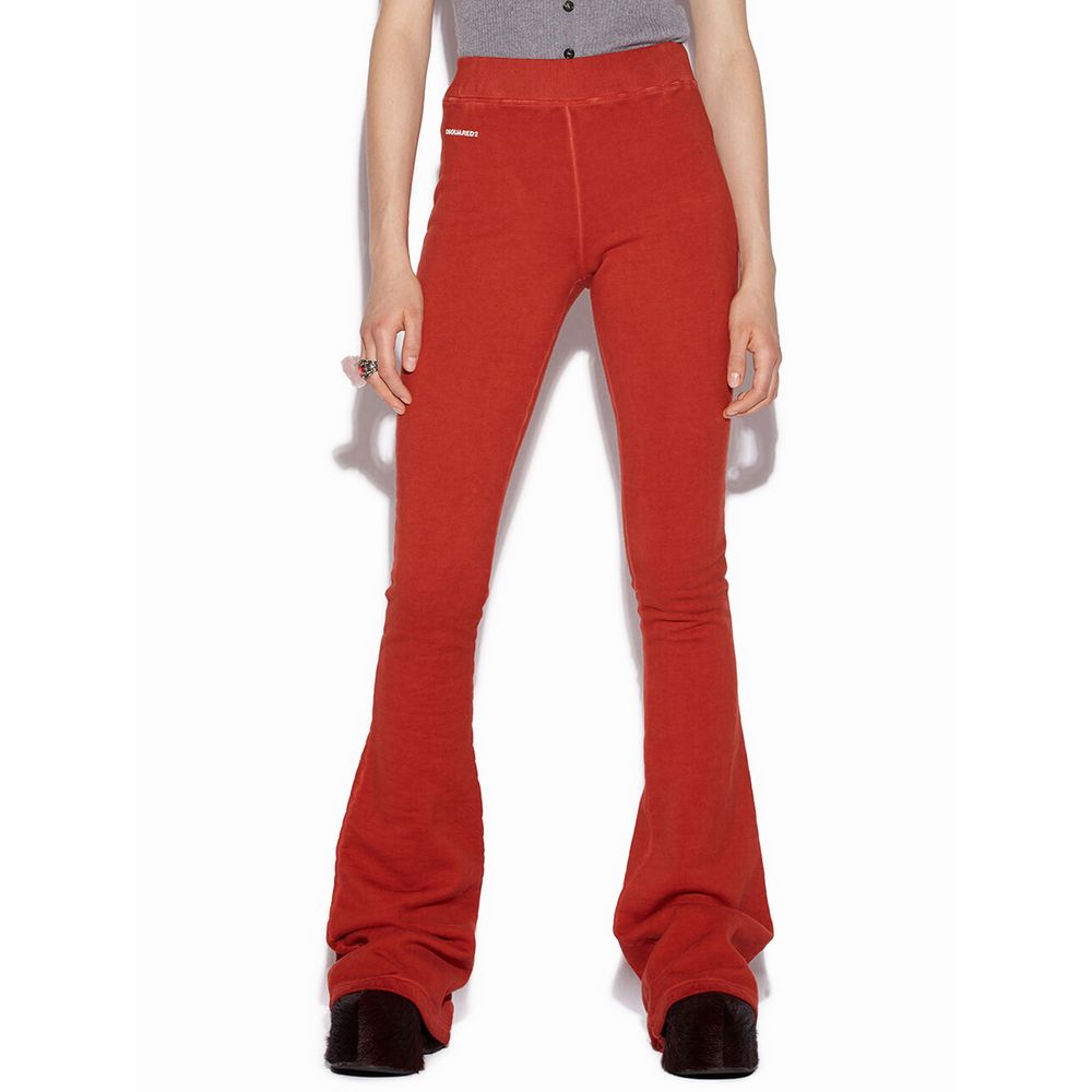 Pantaloni sportivi in ​​cotone rosso Dsquared²