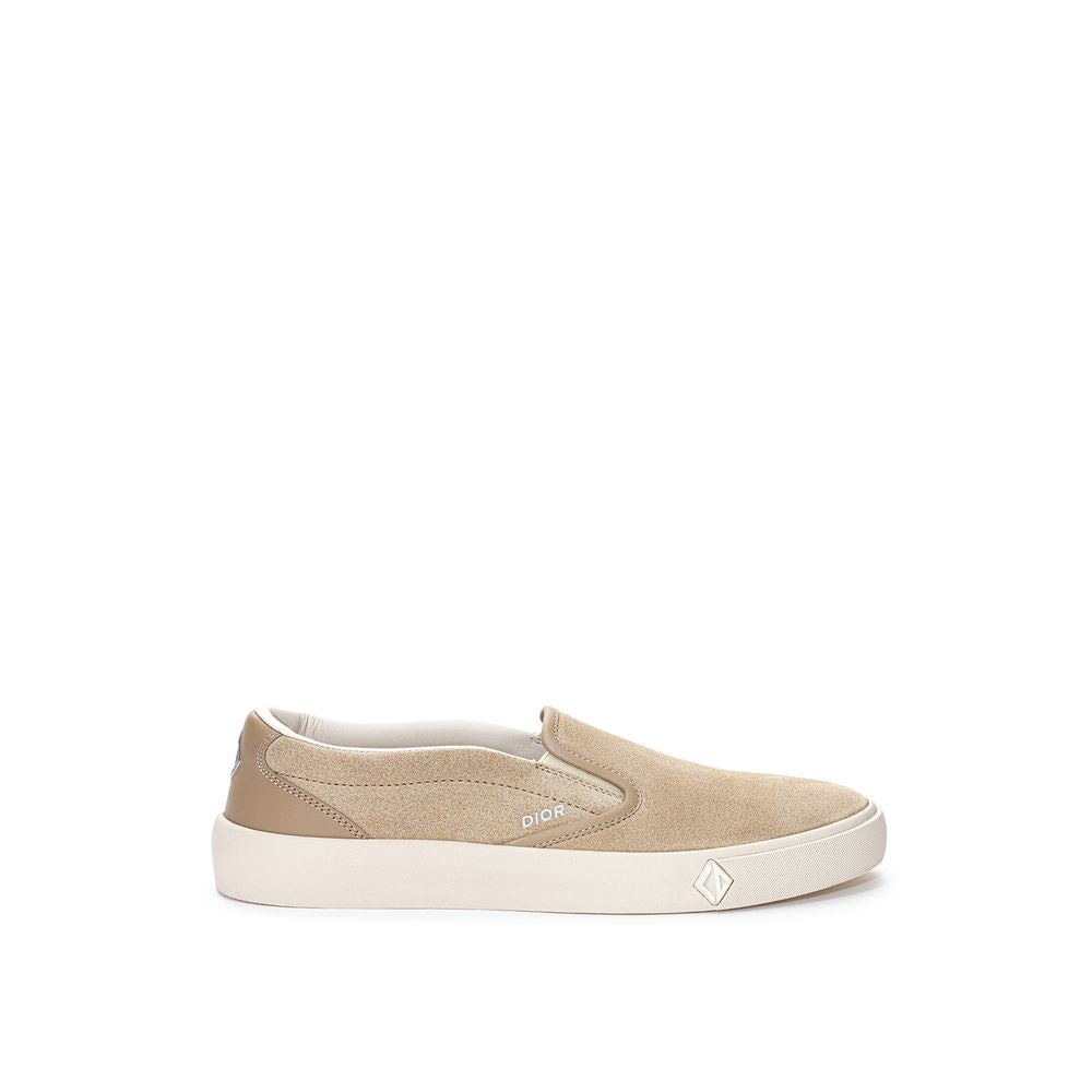 Mocassini slip-on in pelle beige Dior