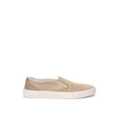 Mocassini slip-on in pelle beige Dior