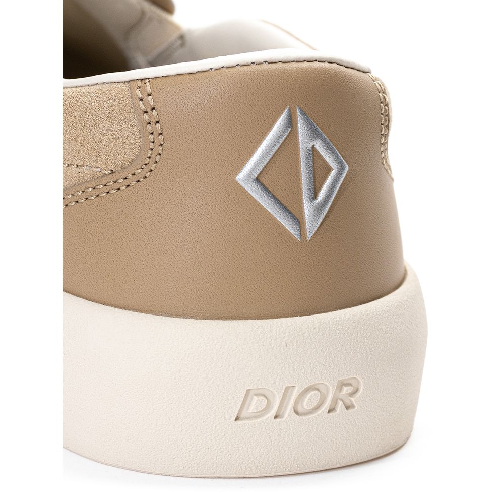Mocassini slip-on in pelle beige Dior