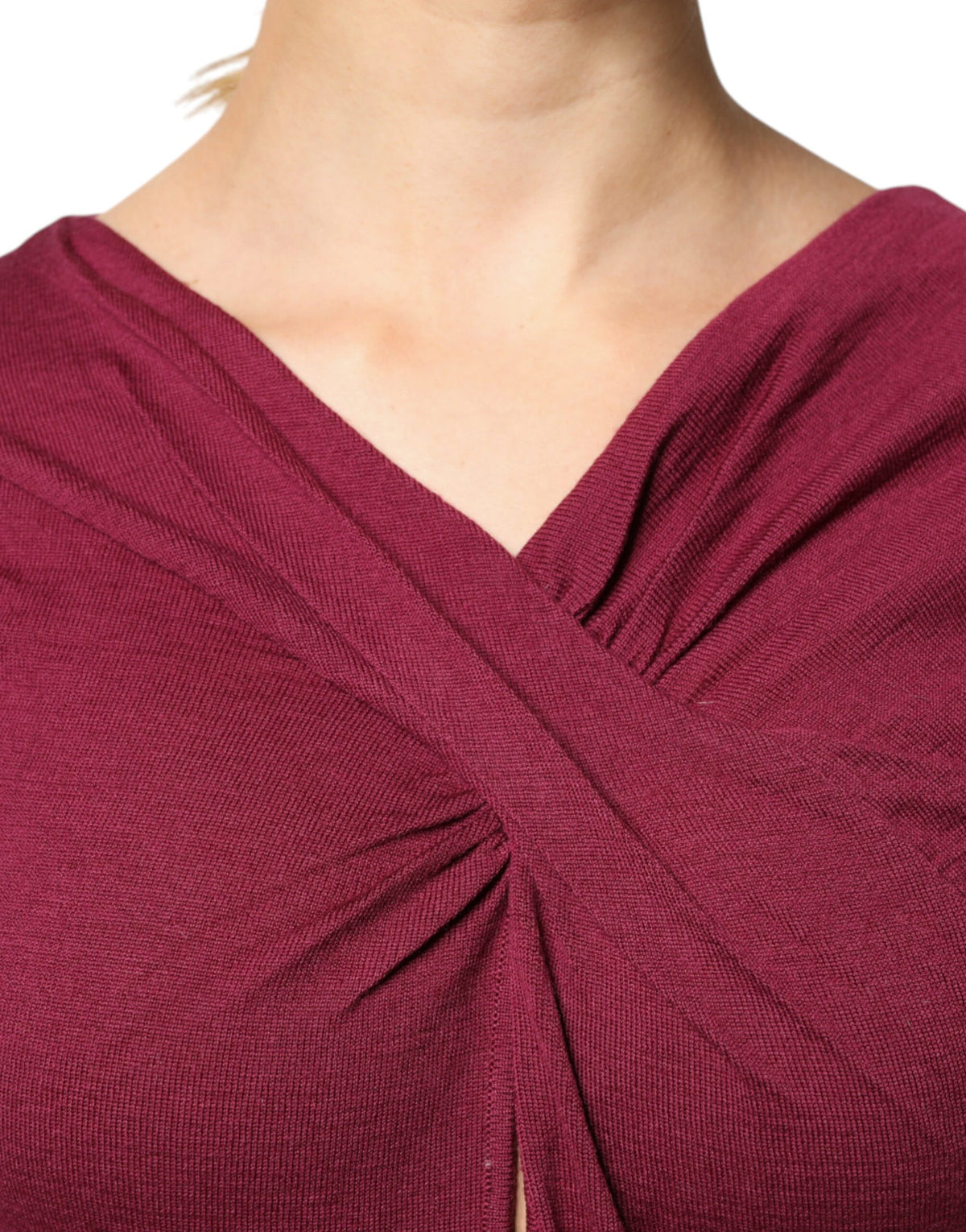 Maglione Roberto Cavalli bordeaux con motivo a buco della serratura