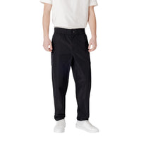 Pantaloni casual in poliestere nero Calvin Klein Jeans