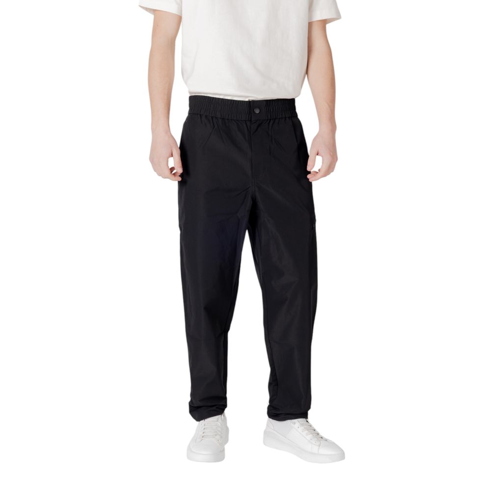 Pantalon décontracté noir en polyester Calvin Klein Jeans