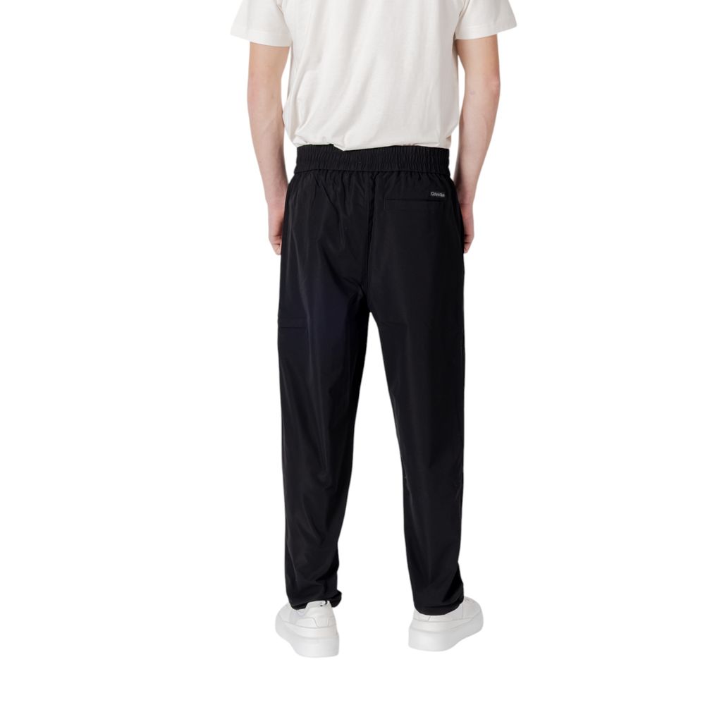 Pantalon décontracté noir en polyester Calvin Klein Jeans