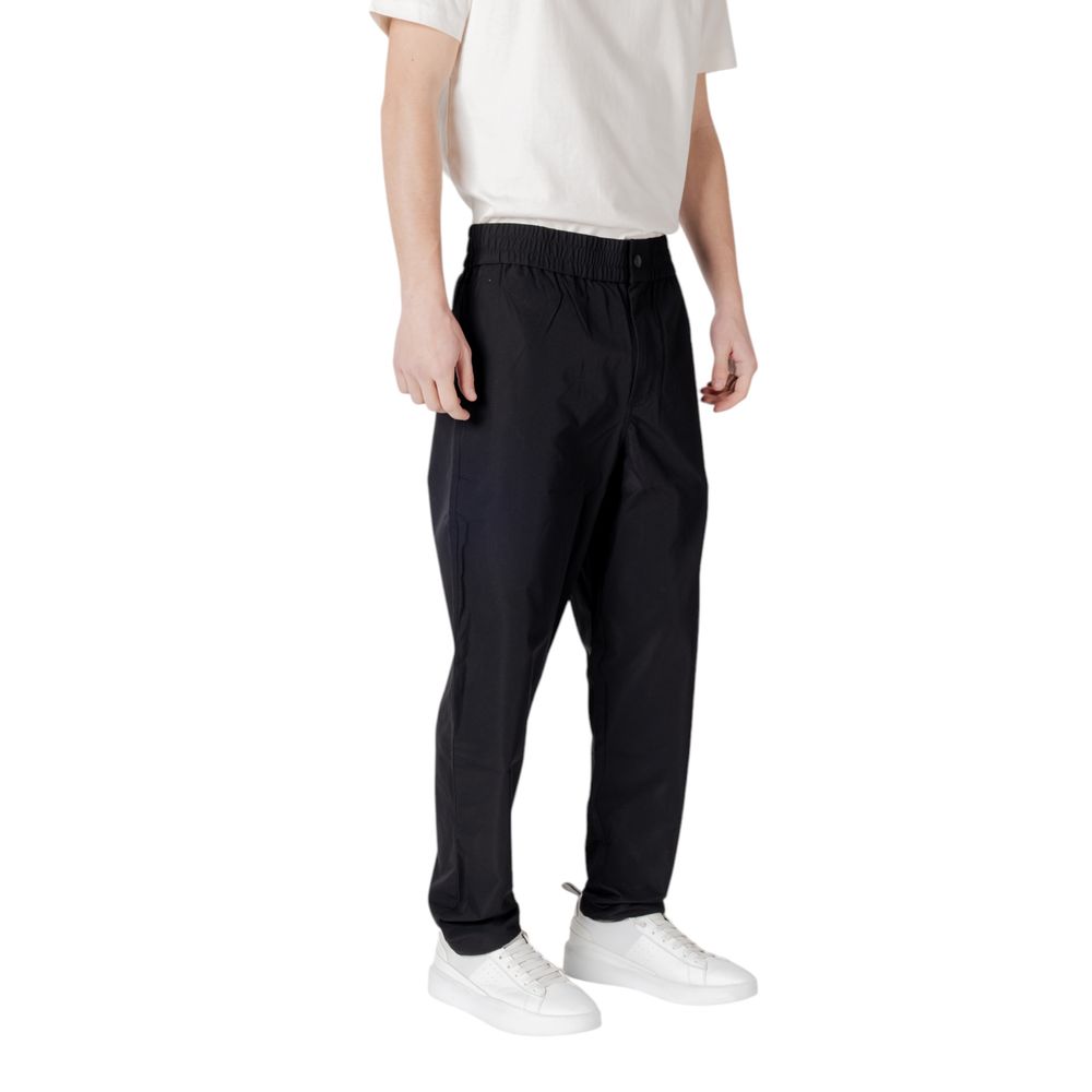 Pantalon décontracté noir en polyester Calvin Klein Jeans