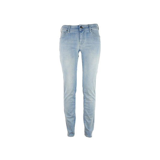 Jeans a gamba dritta in cotone blu Jacob Cohen