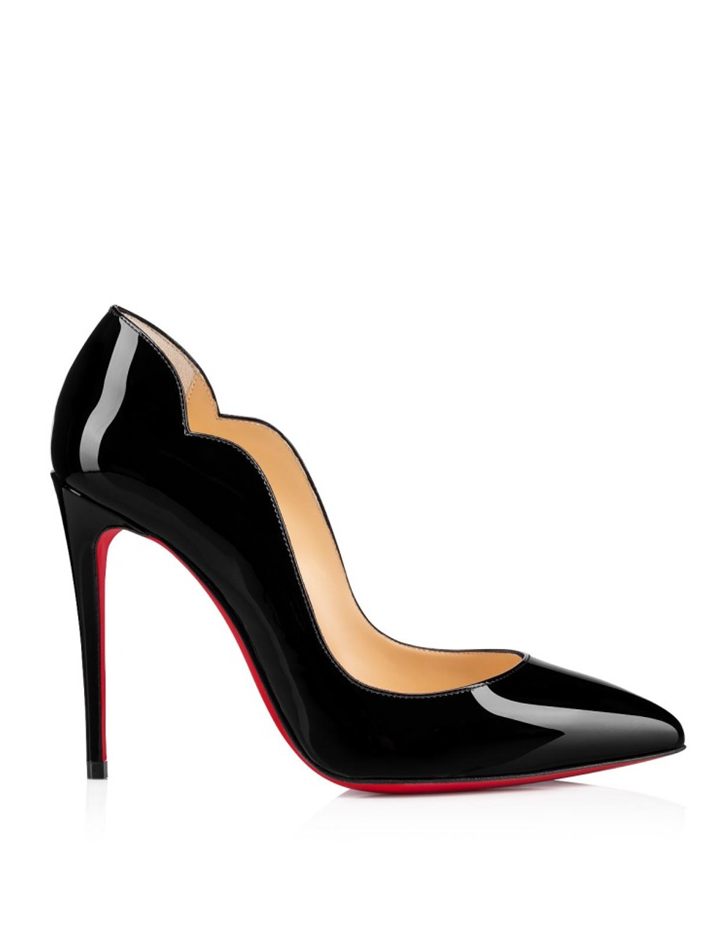 Christian Louboutin Décolleté Hot Chick in Vernice Nera 100