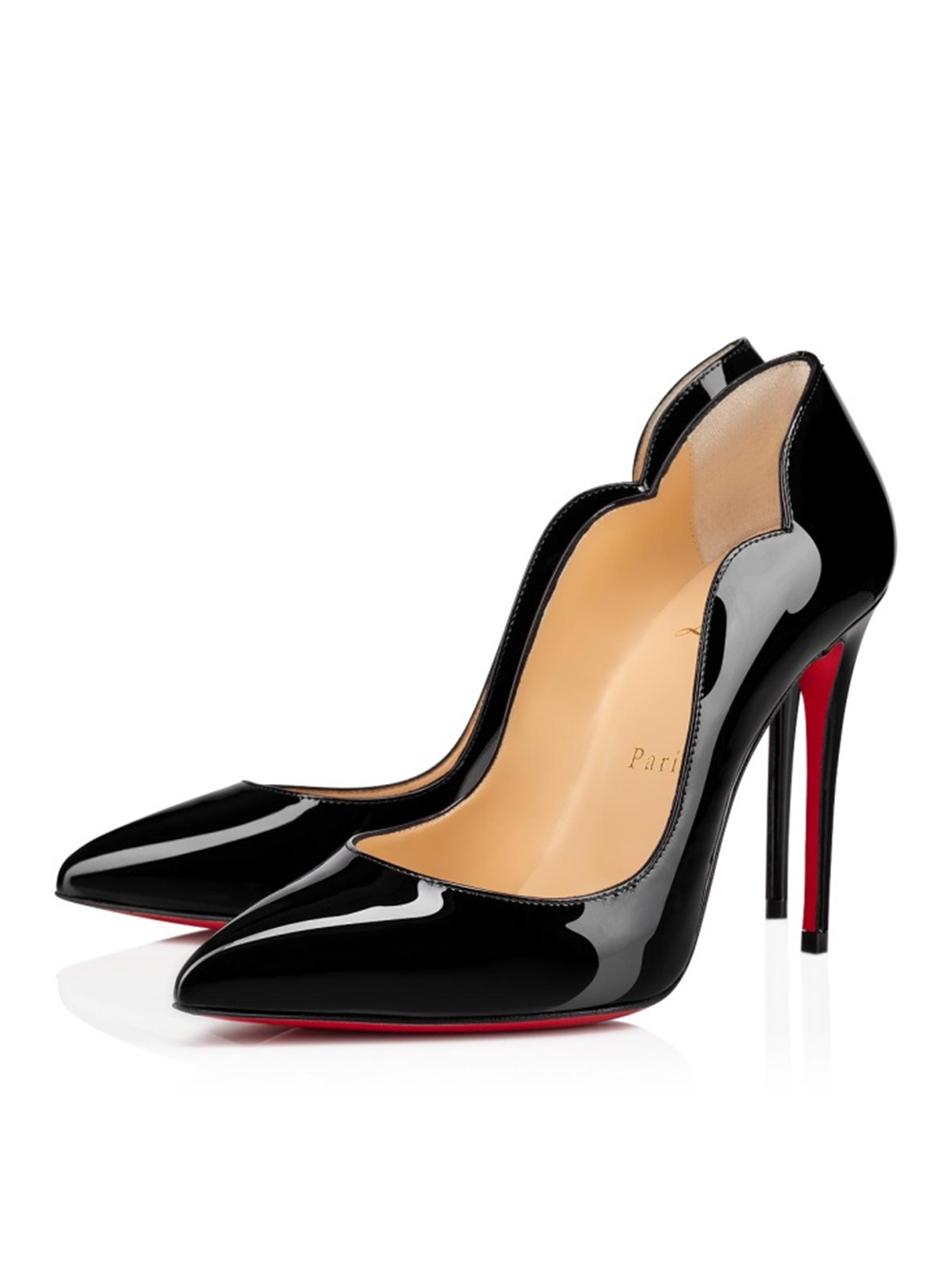 Christian Louboutin Décolleté Hot Chick in Vernice Nera 100