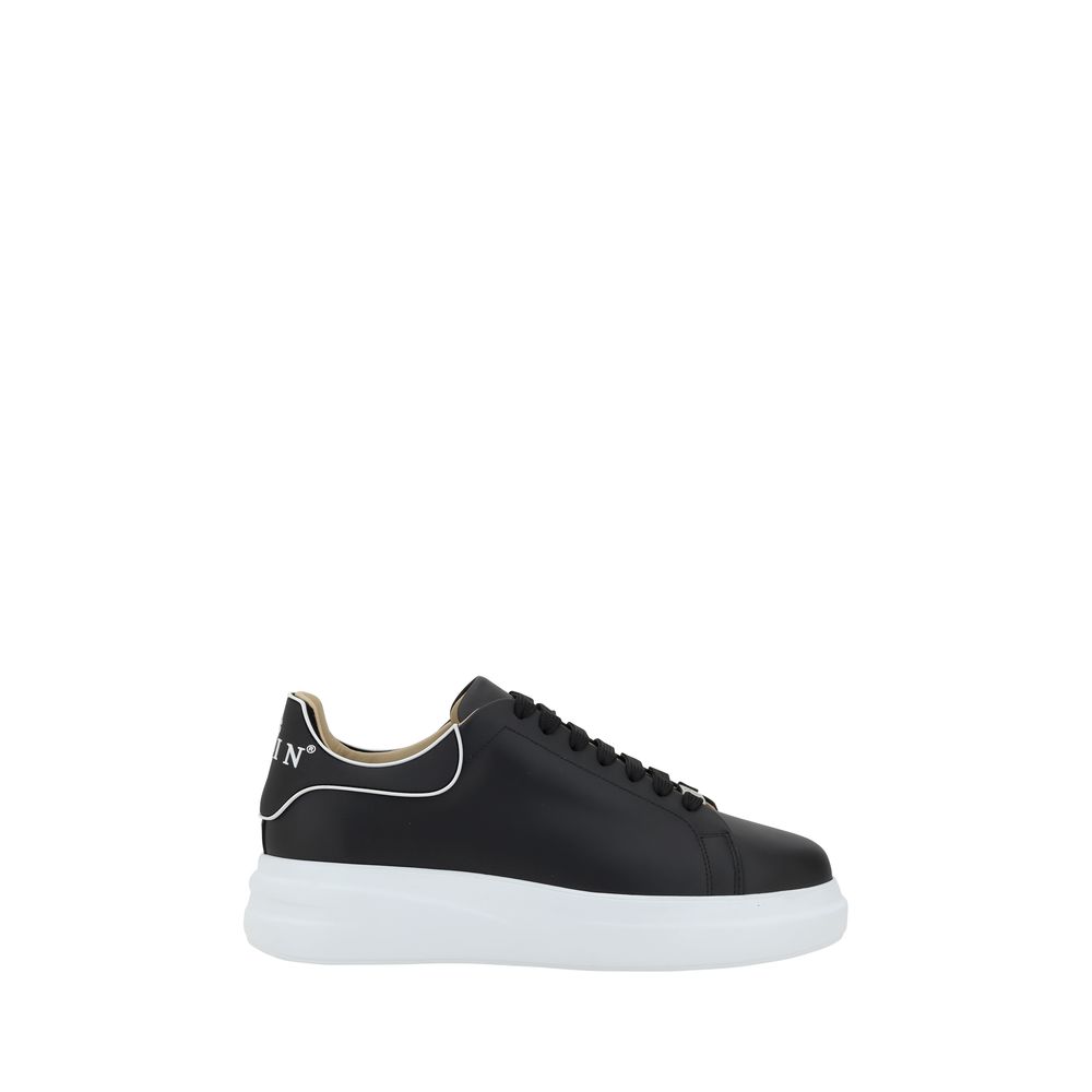 Baskets basses Bos Taurus en cuir de veau noir Philipp Plein