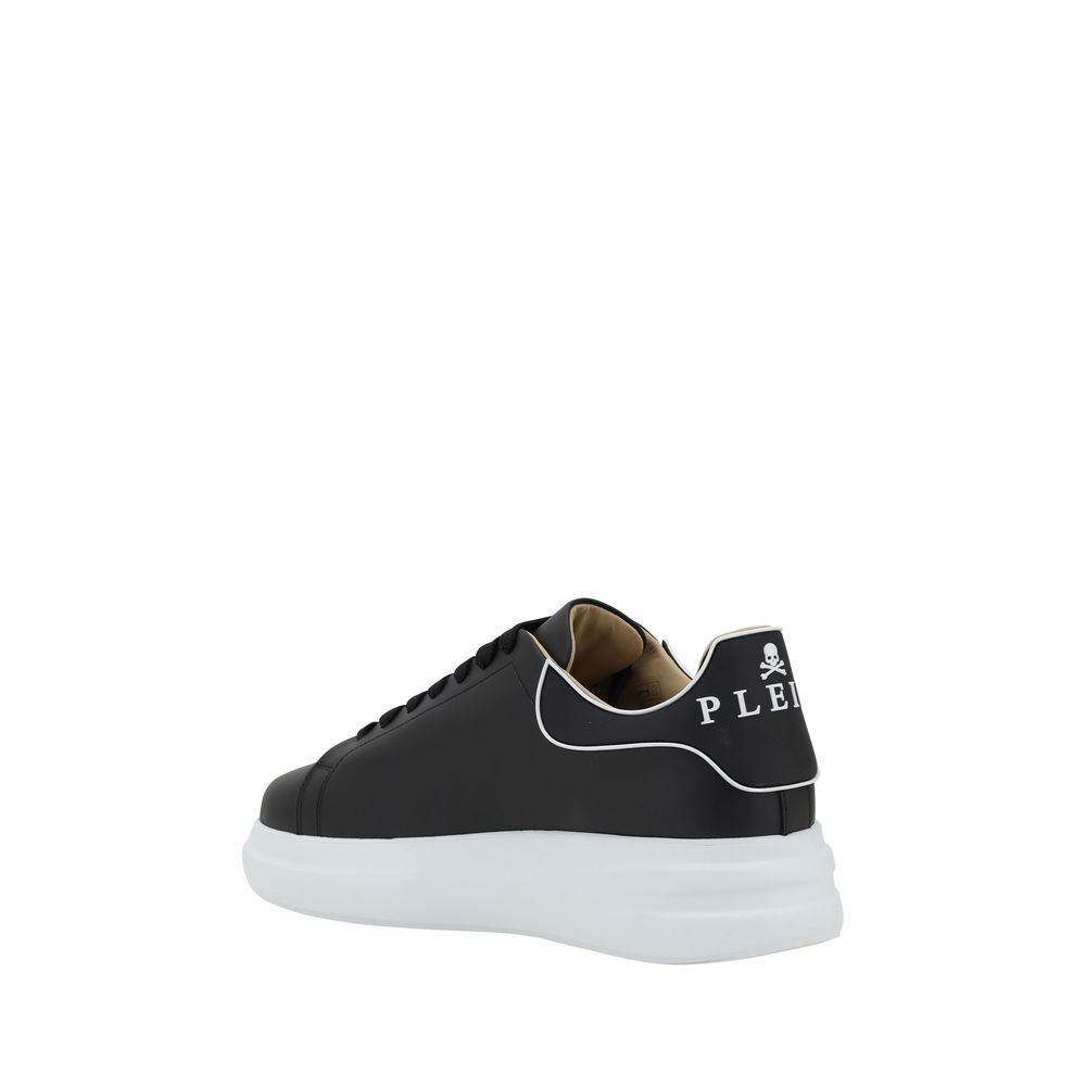Baskets basses Bos Taurus en cuir de veau noir Philipp Plein