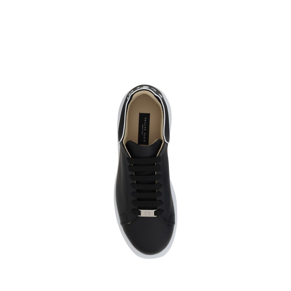 Baskets basses Bos Taurus en cuir de veau noir Philipp Plein