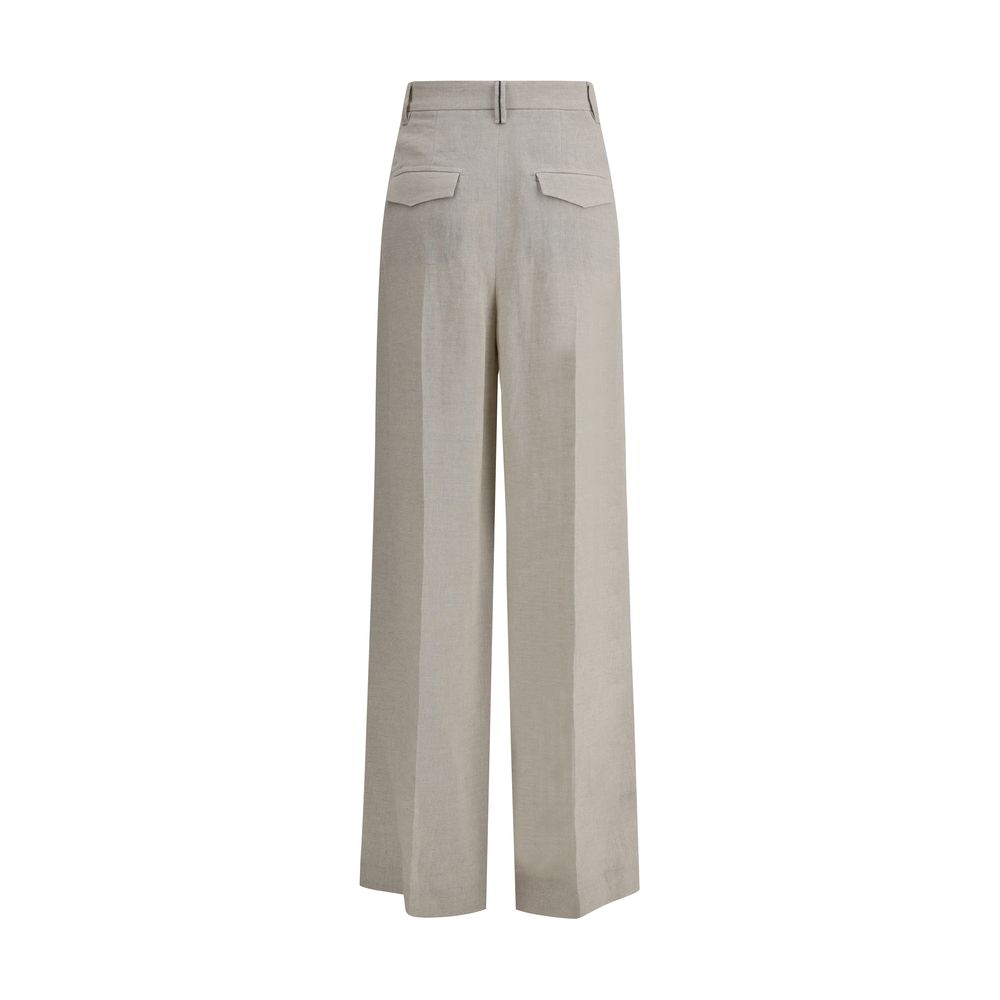Pantaloni in lino Brunello Cucinelli
