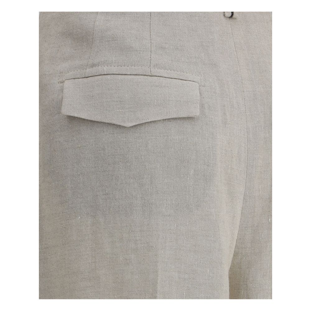 Pantaloni in lino Brunello Cucinelli