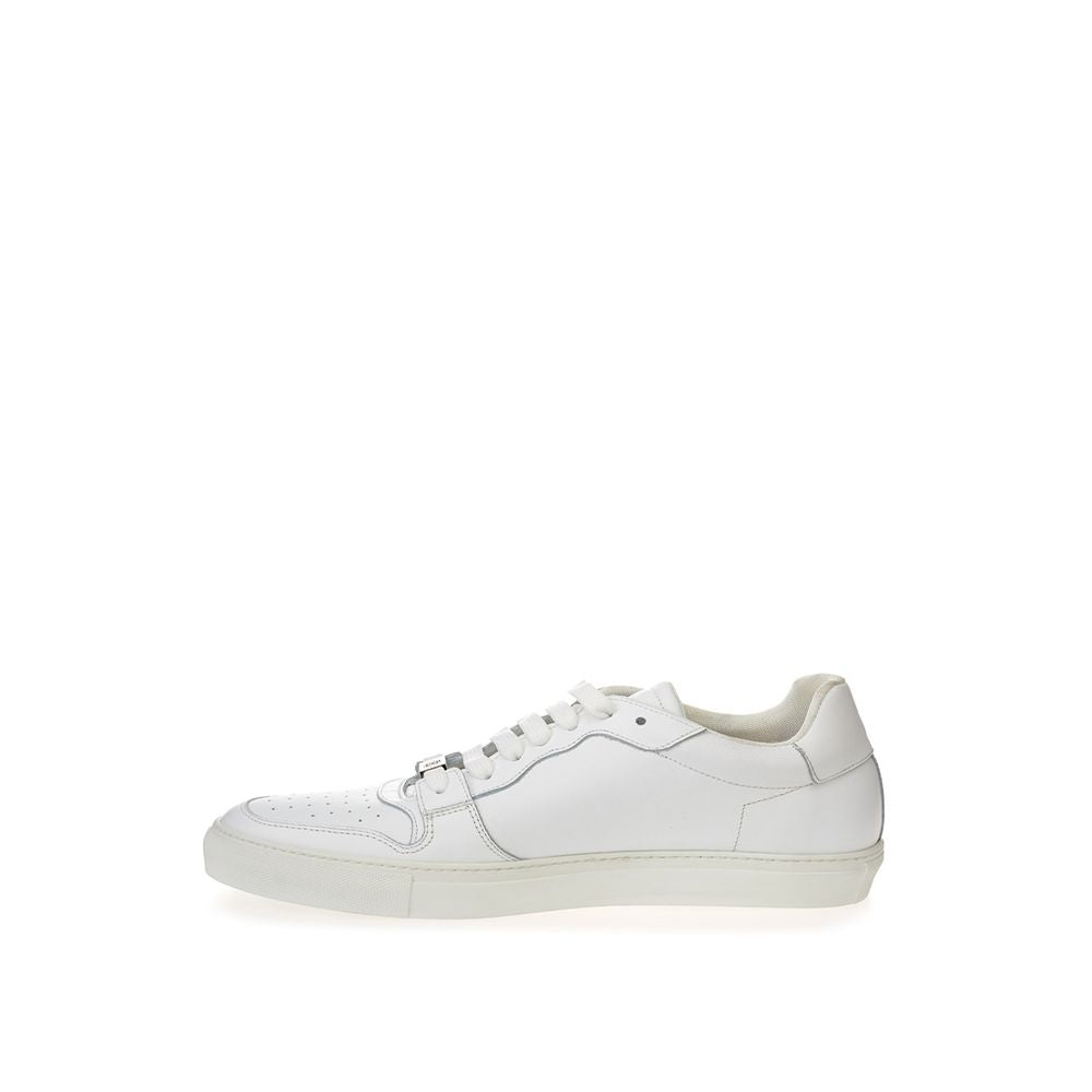 Baskets basses en cuir blanc Roberto Cavalli