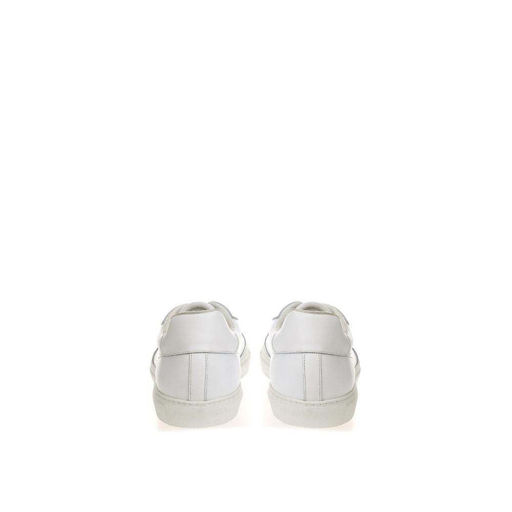 Baskets basses en cuir blanc Roberto Cavalli