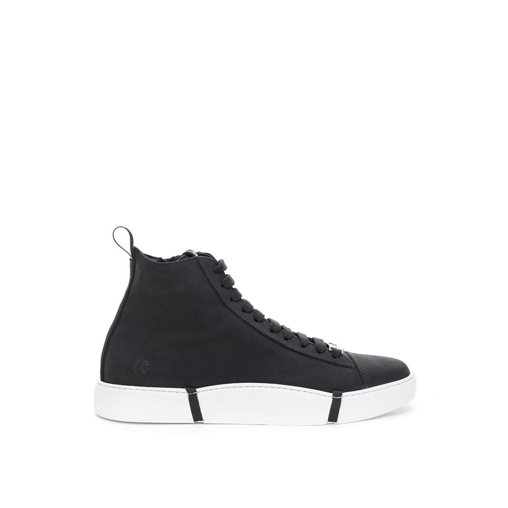 Baskets montantes Roberto Cavalli en daim noir