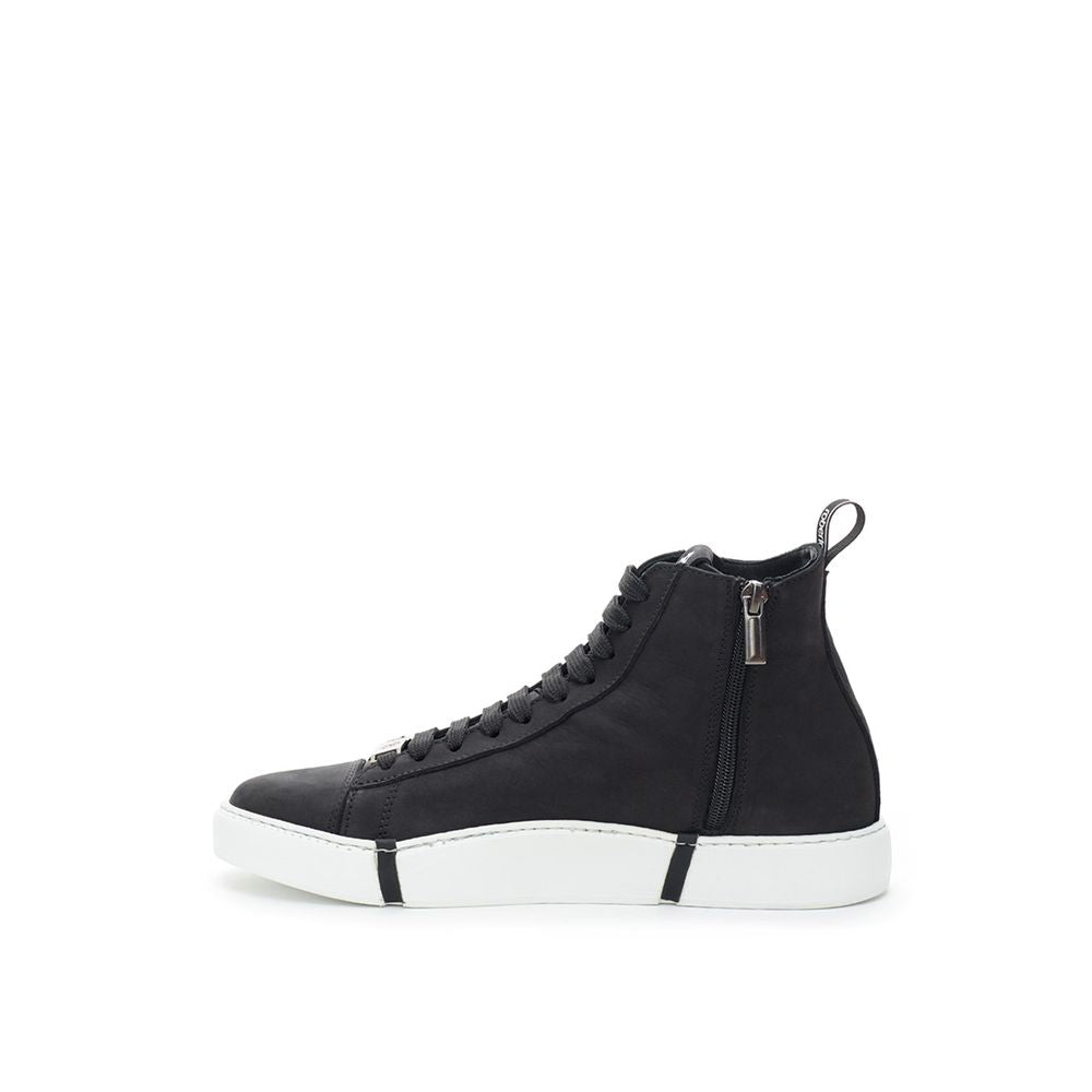 Baskets montantes Roberto Cavalli en daim noir