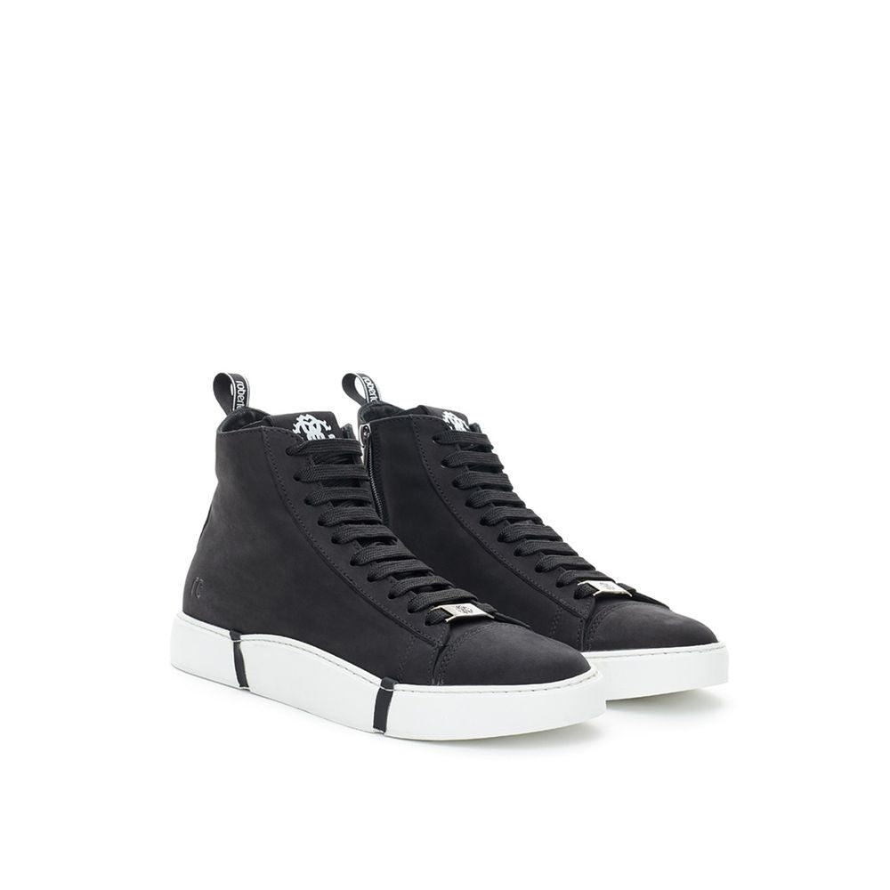 Baskets montantes Roberto Cavalli en daim noir