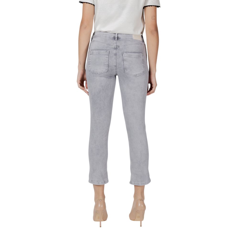 Jeans Skinny Street One gris en coton