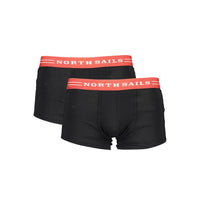 Boxer da uomo in cotone nero North Sails