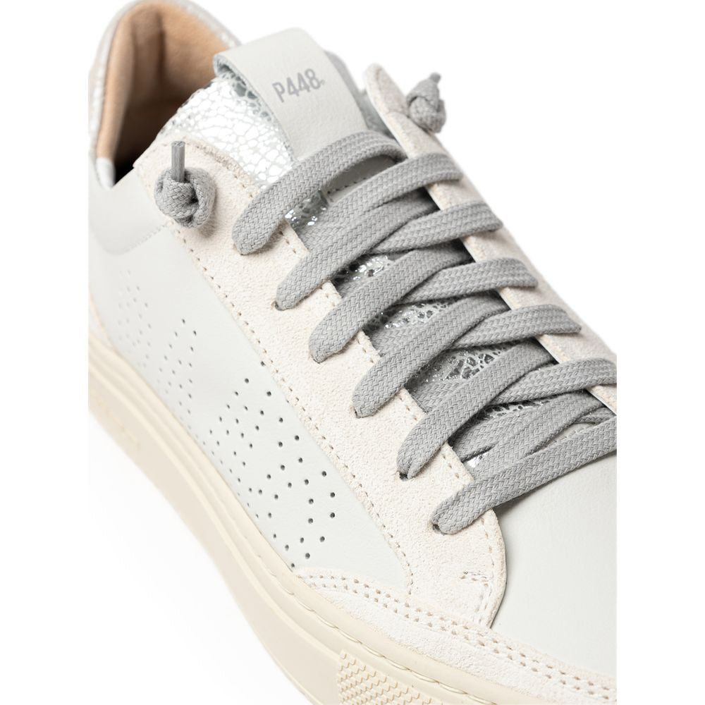 T-shirt en cuir blanc P448