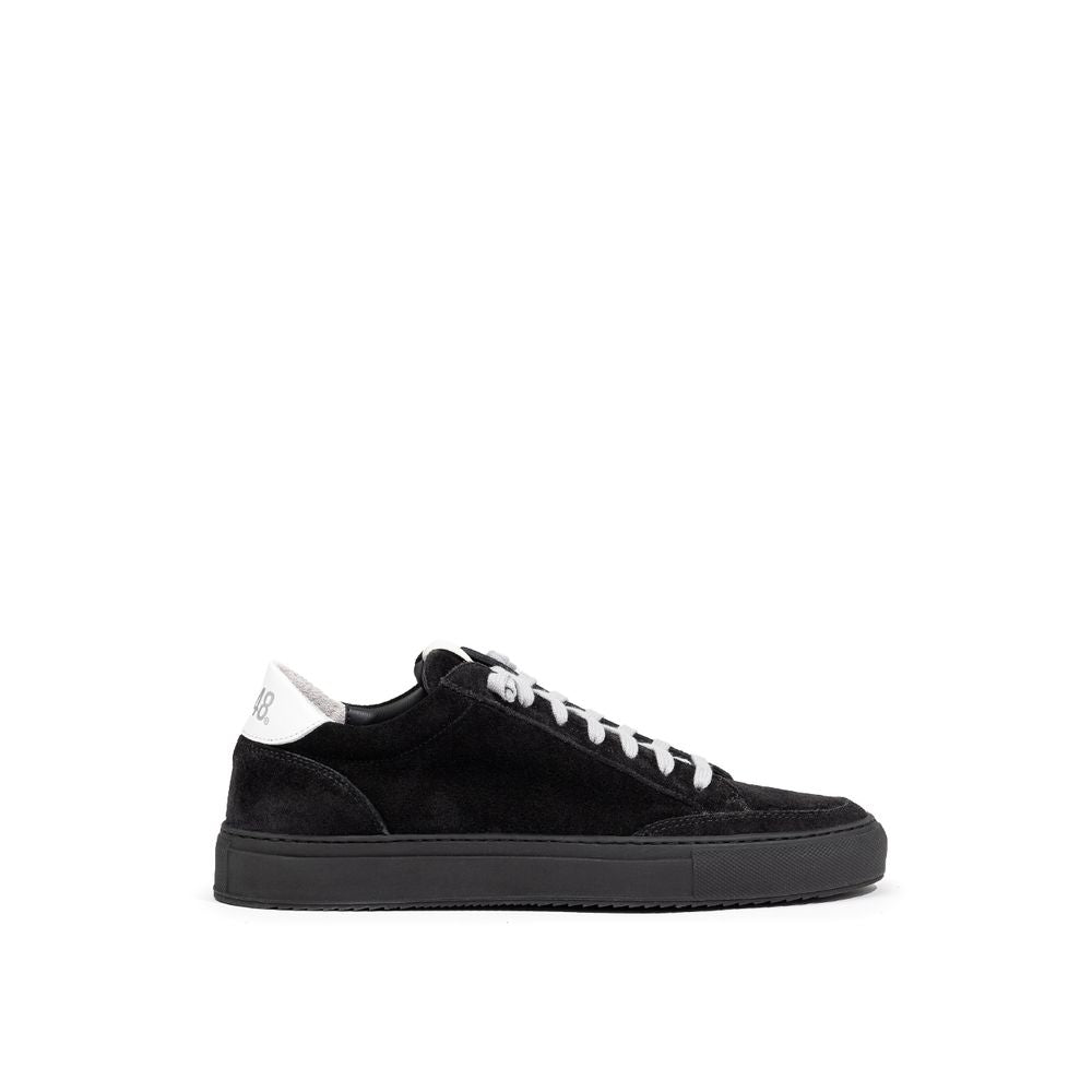 P448 Sneakers sportive in pelle scamosciata nera