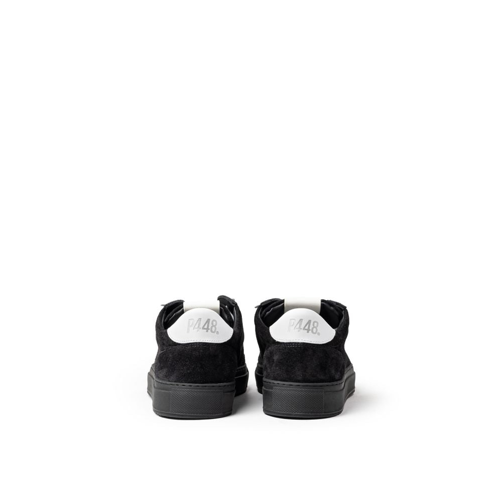 P448 Sneakers sportive in pelle scamosciata nera