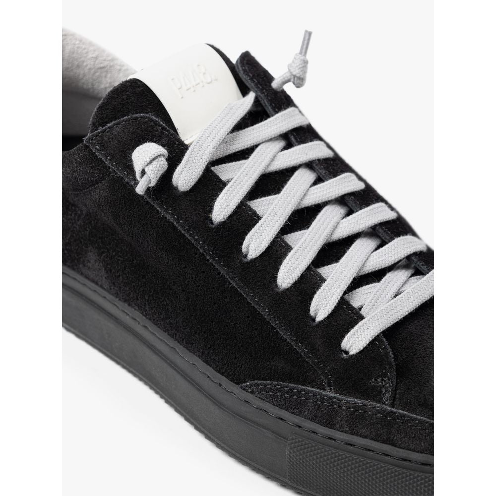 P448 Sneakers sportive in pelle scamosciata nera