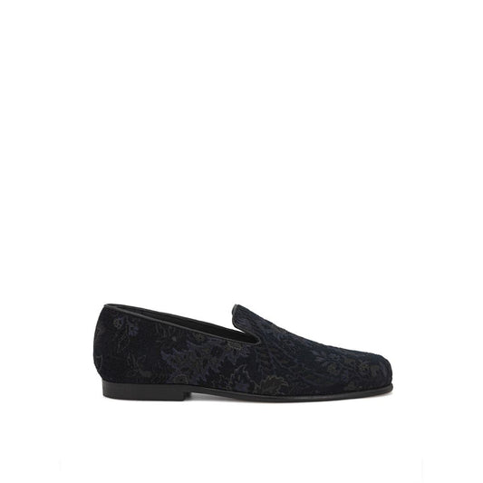 Mocassini slip-on in pelle blu Etro