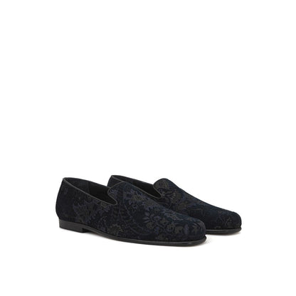 Mocassini slip-on in pelle blu Etro