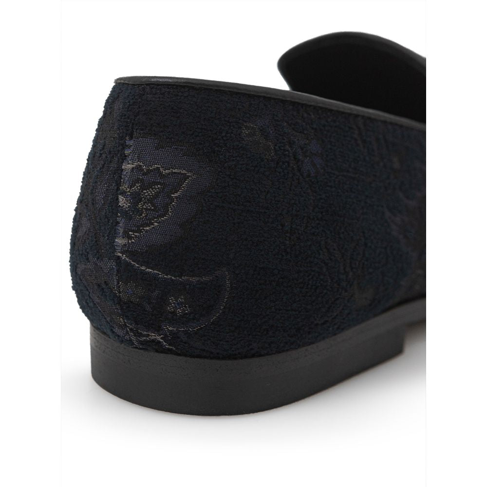 Mocassini slip-on in pelle blu Etro