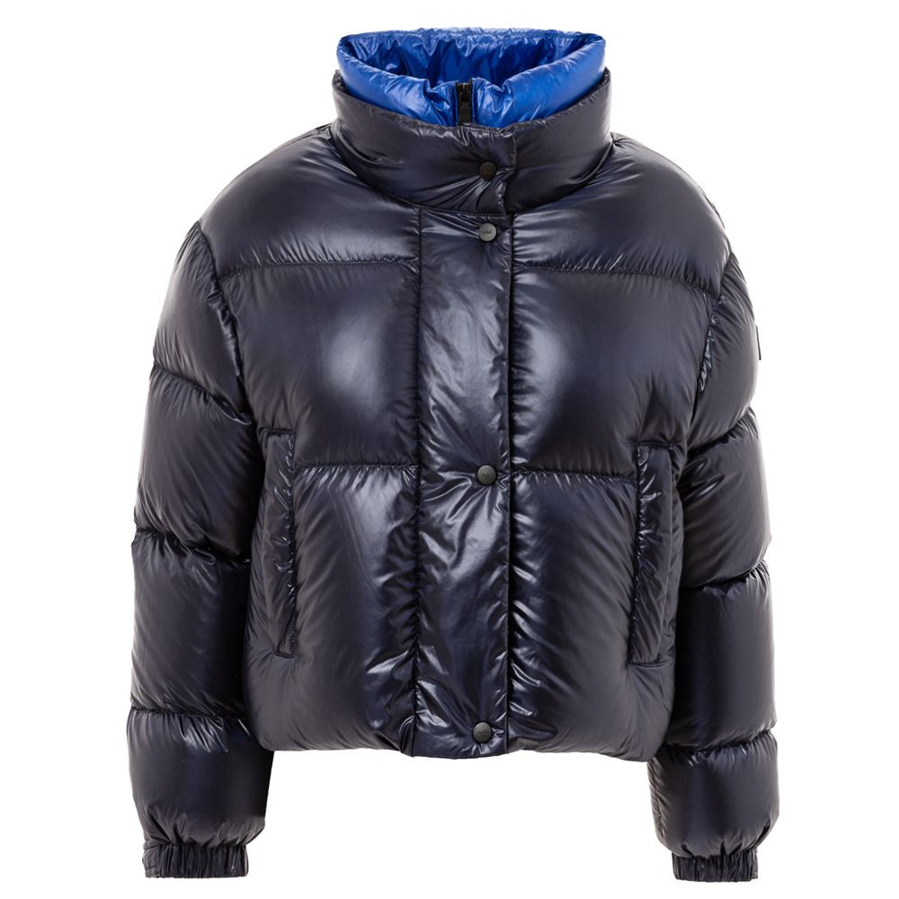 Ajouter une veste longue en polyamide bleu
