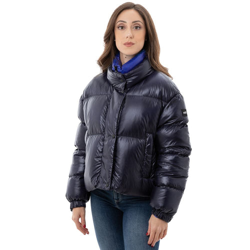 Ajouter une veste longue en polyamide bleu