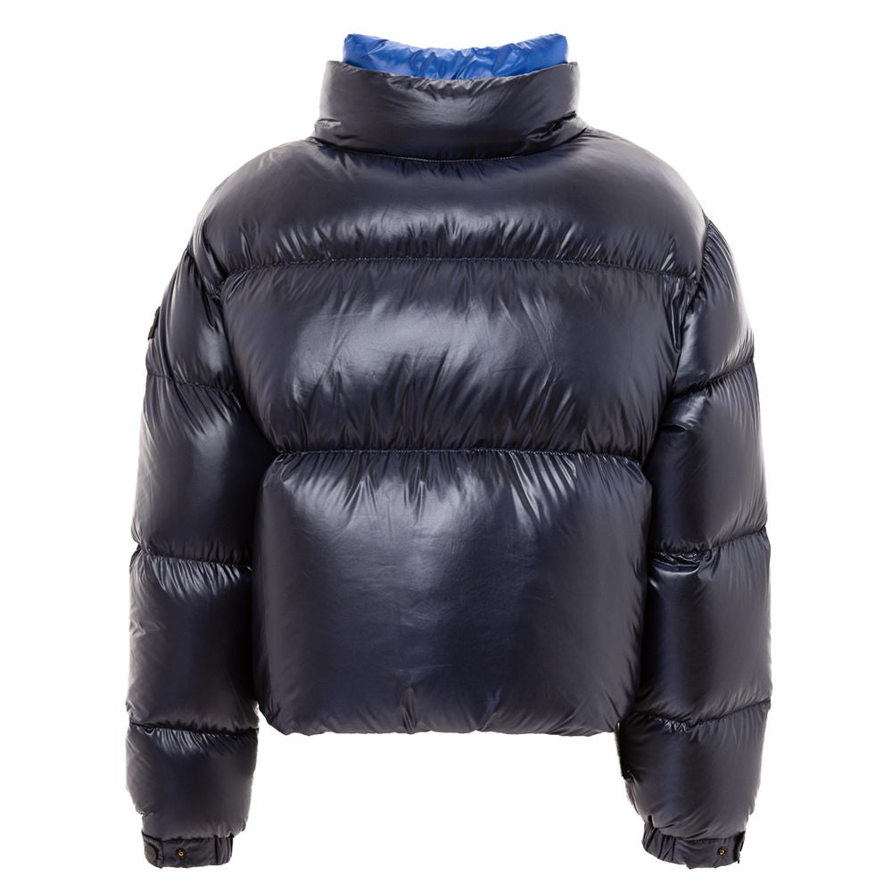 Ajouter une veste longue en polyamide bleu