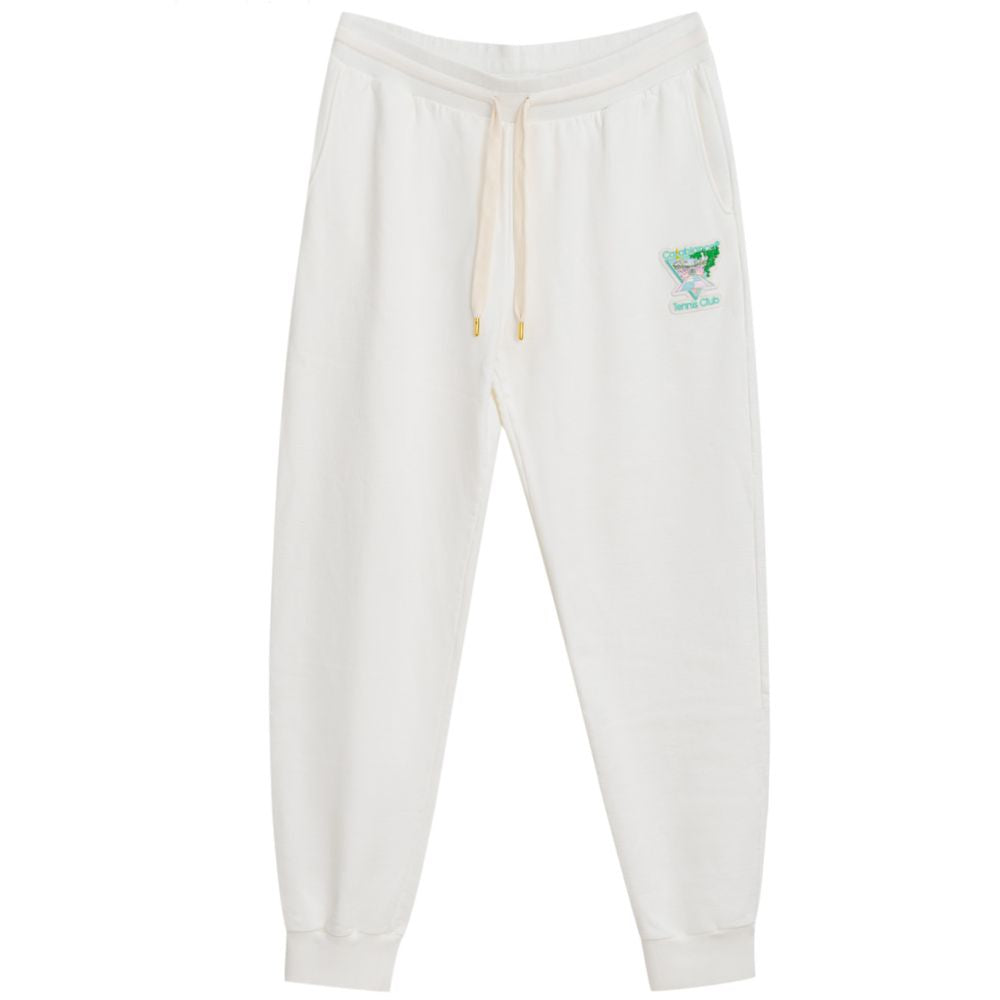 Pantaloni sportivi in ​​cotone bianco Casablanca