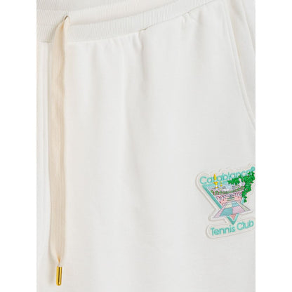 Pantaloni sportivi in ​​cotone bianco Casablanca
