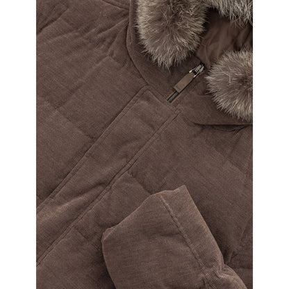 Bomber in cotone marrone Herno