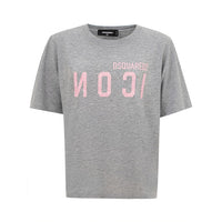T-shirt in cotone grigio Dsquared²